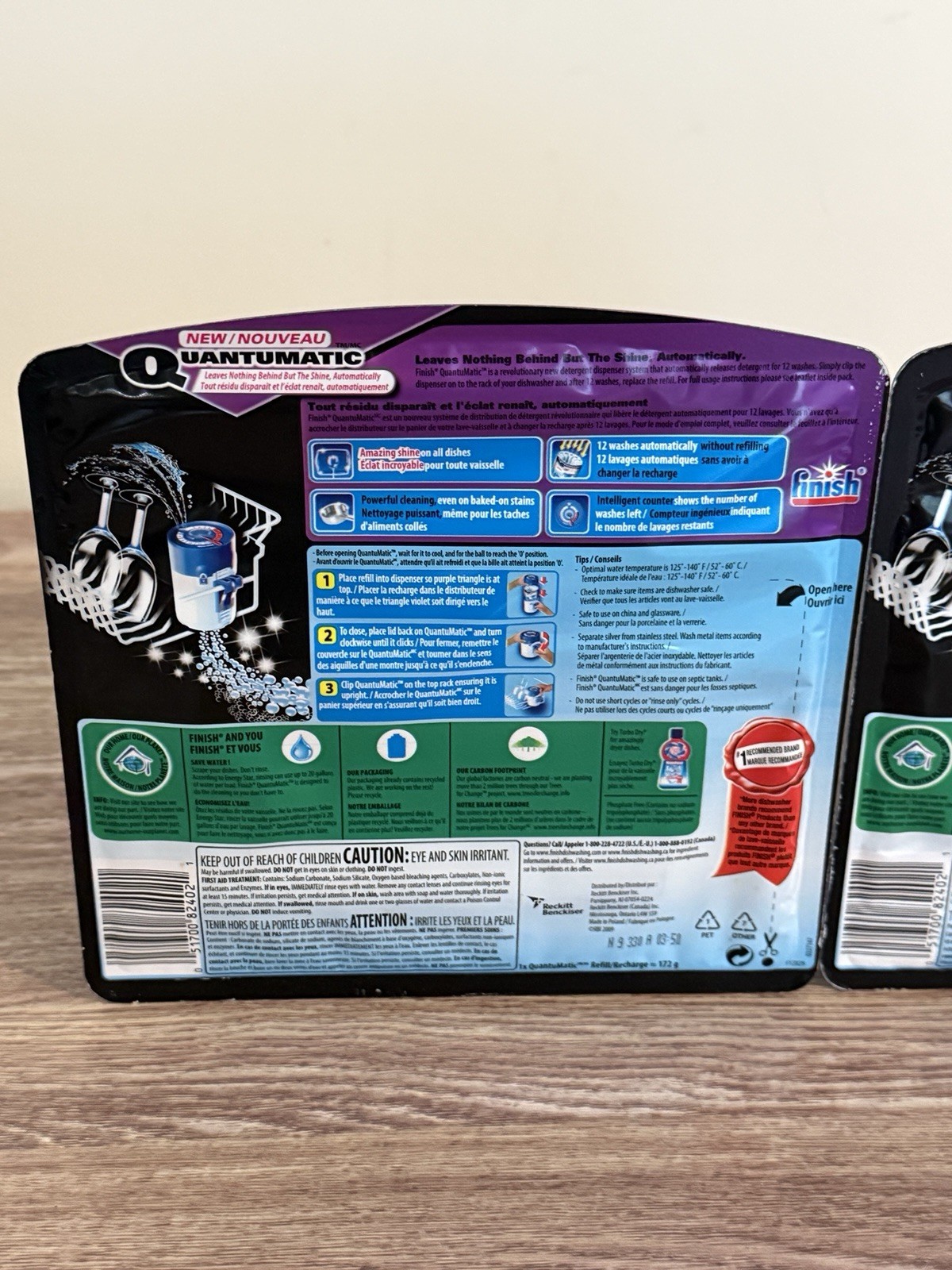 Finish Powerball Automatic Detergent Kit Dispenser Refill Set + 2 Refills.