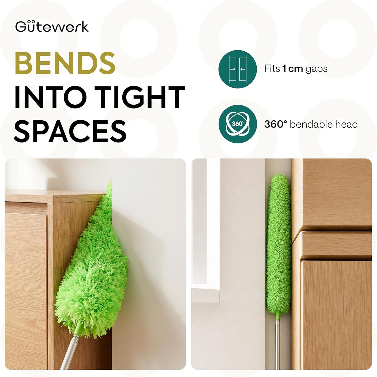 Lightweight 55-Inch Microfiber Duster with Washable Head – Eco-Friendly Cleaner
