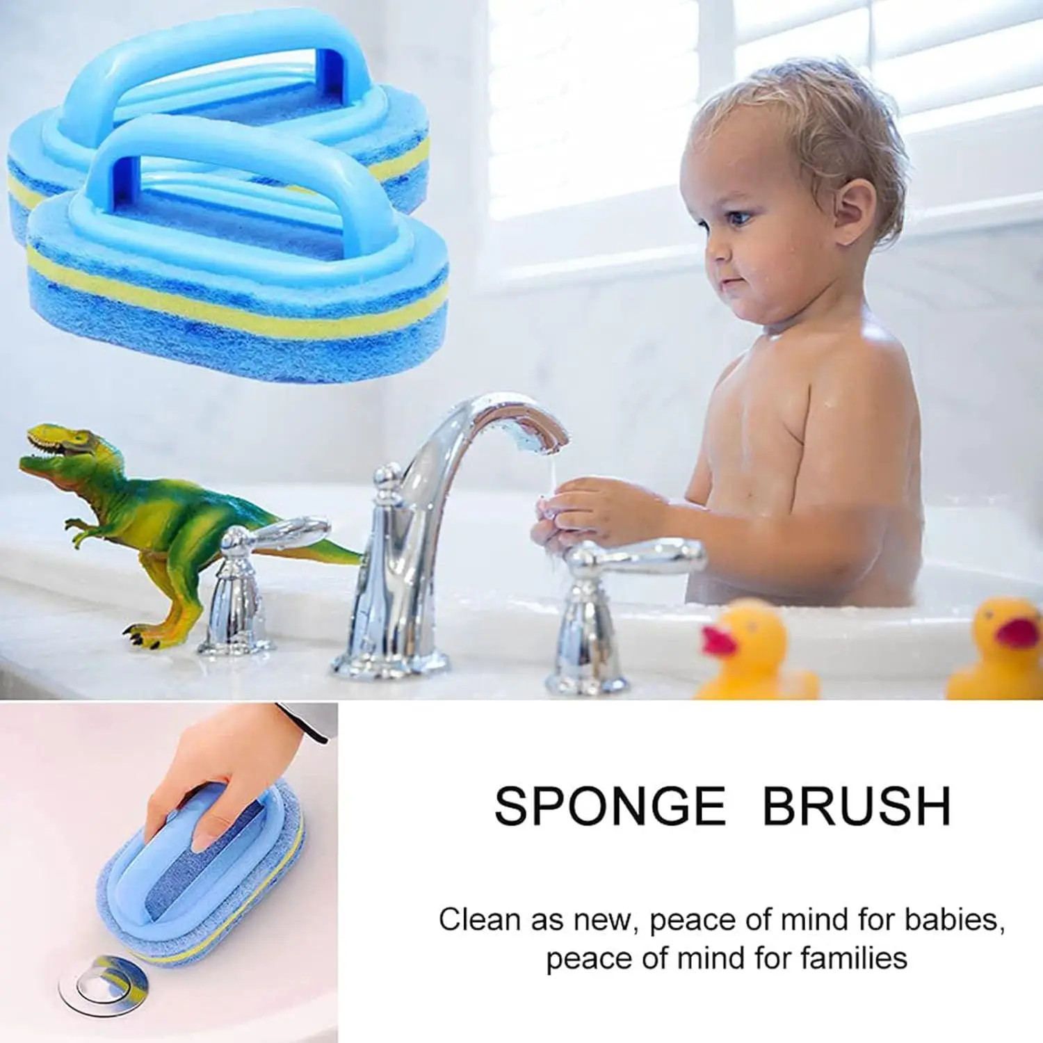 Household Cleaning Brush with Handle Dish Soap Bathroom Kitchen Tub Thicken Scru