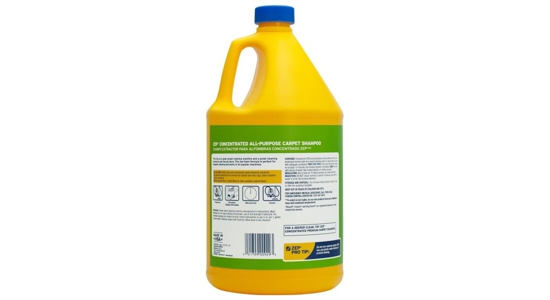 ZEP ZUCEC128 All-Purpose Carpet Shampoo Concentrate, 1 gal, Bottle