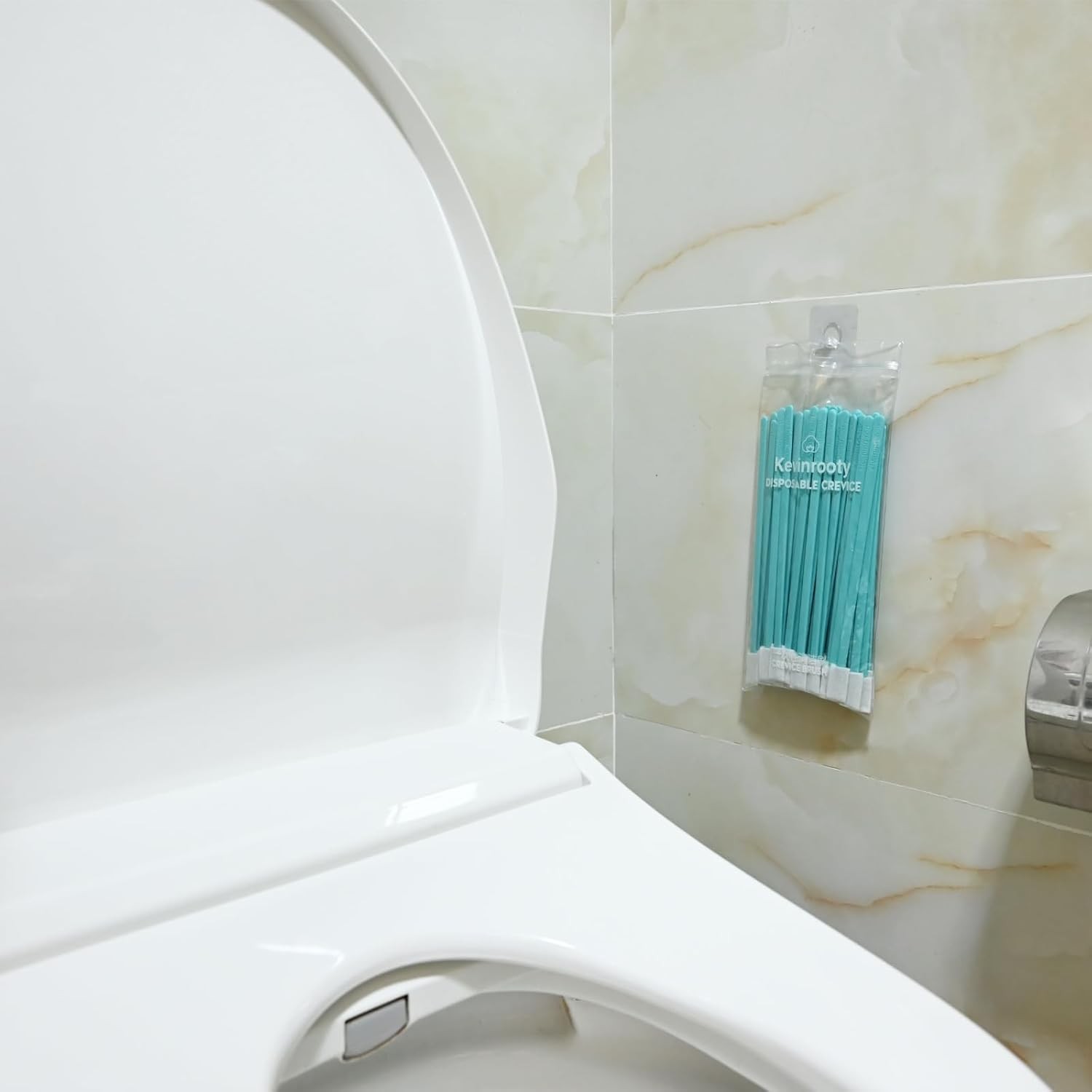 50PCS Disposable Crevice Cleaning Brush Kit, Disposable Toilet Brush, Window