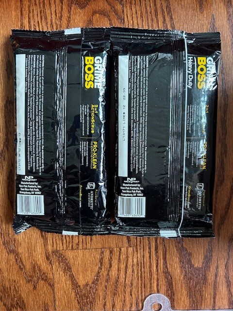 Grime Boss Heavy Duty Hand Cleaning Wipes 18 Extra Large – Lot of 2