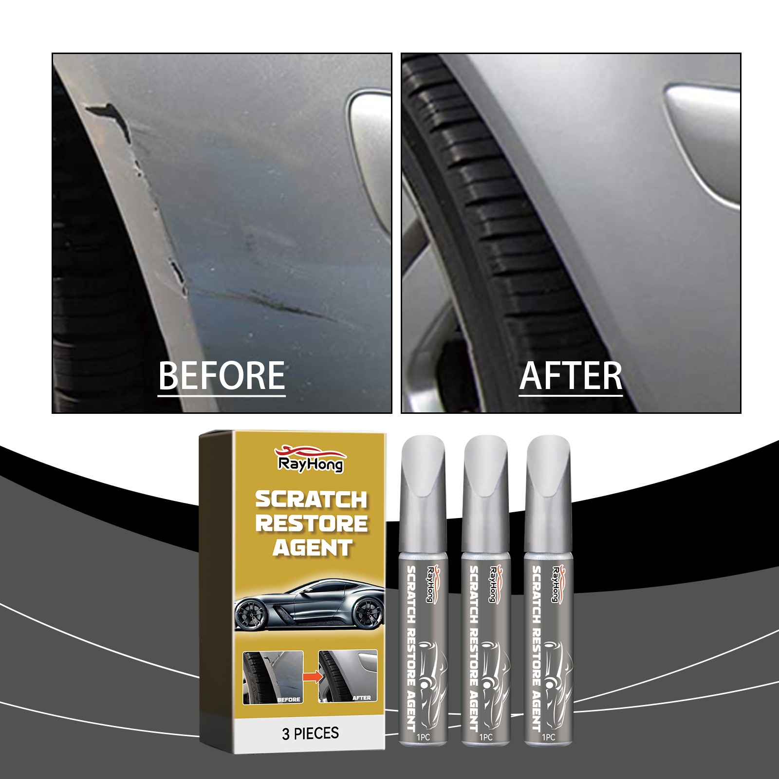 Scratch Repair Pen Car Paint Touch Up Pen Scratch Filler Clear Coat