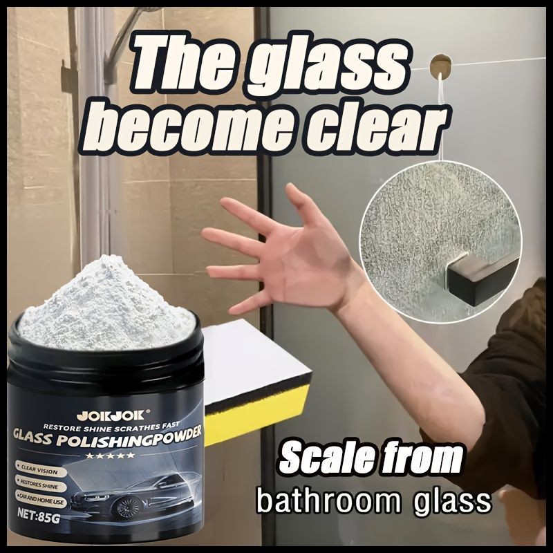 Multi-Purpose Bathroom Polishing Powder – Glass And Faucet Cleaner, Hard…