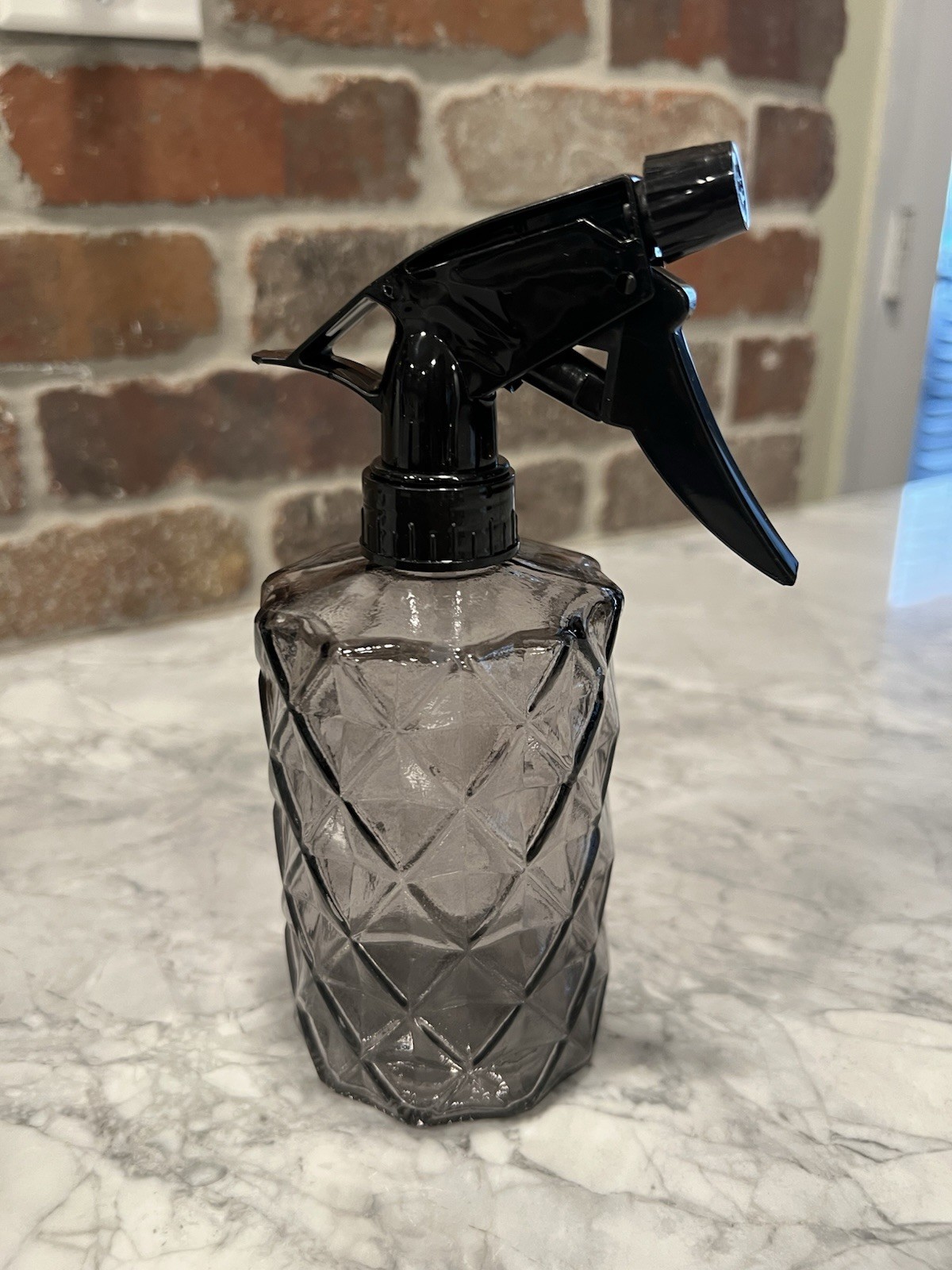 Black Transparent Glass Spray Bottle Gardening Plastic Spray Nozzle