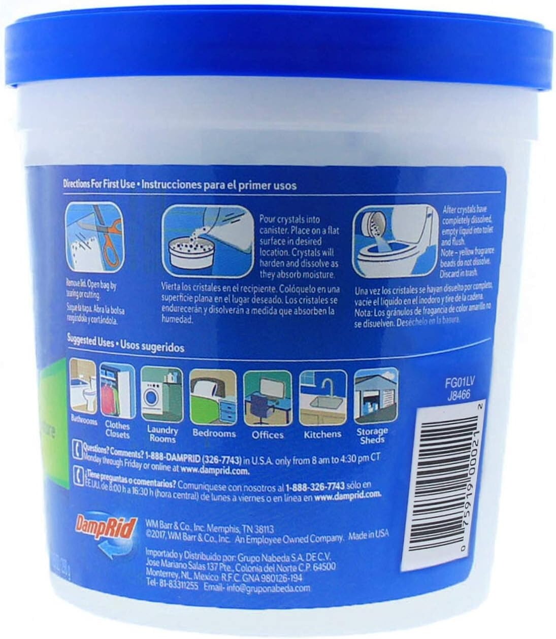 Refillable Absorber Traps 10.5oz Moisture – Long-lasting Freshness, 4 Pack