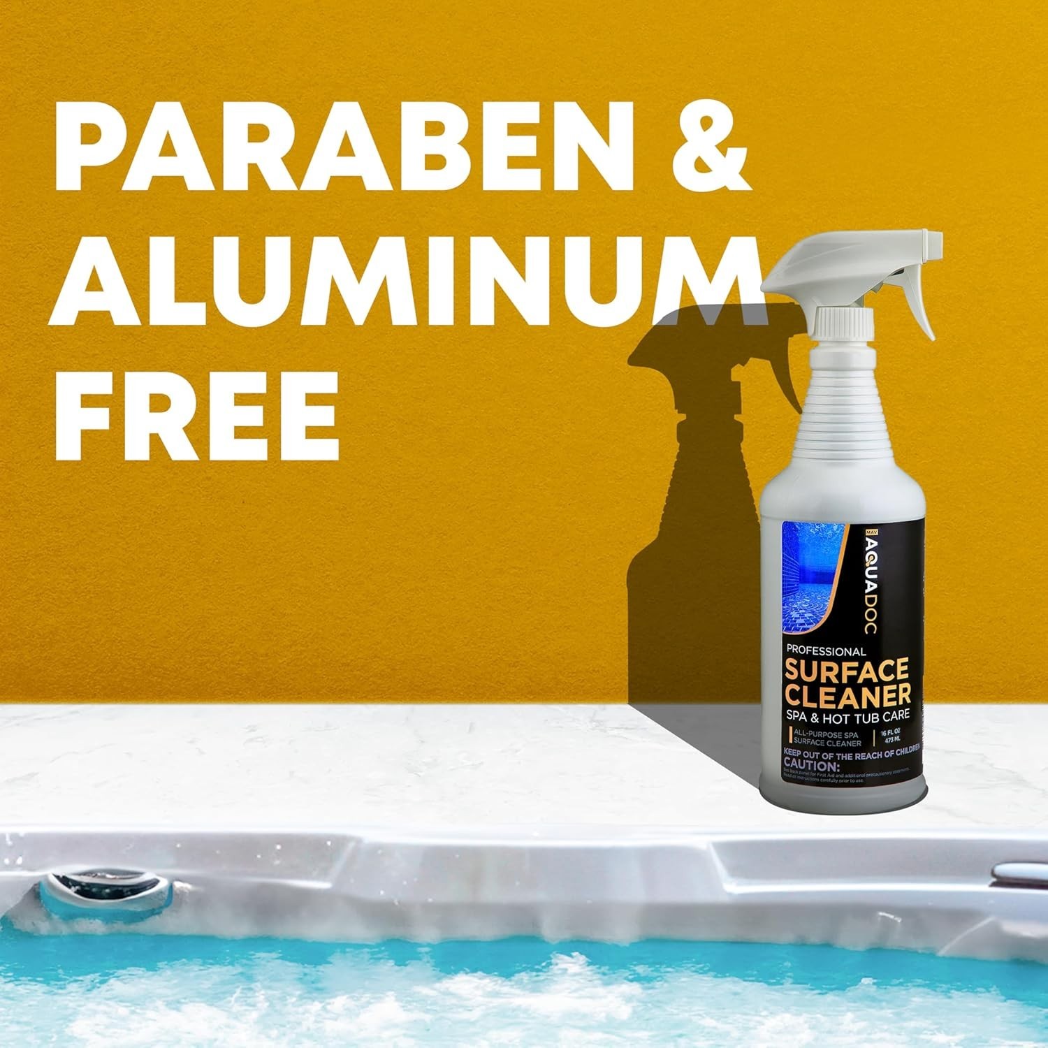 All-Purpose Hot Tub Cleaner Spray 16oz – Effective Fiberglass Surface Care