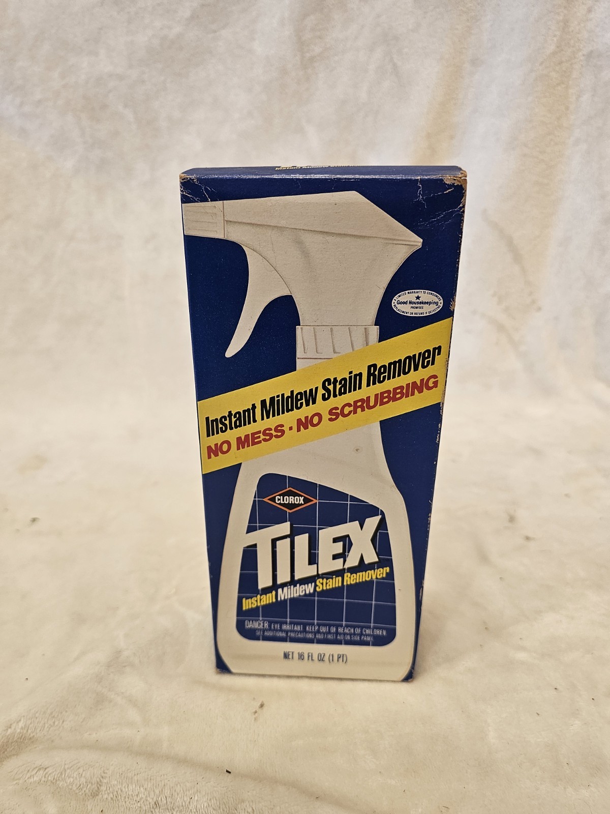 Vintage 1980 Clorox Tilex Instant Mildew Remover 16oz Bottle Box Prop Display