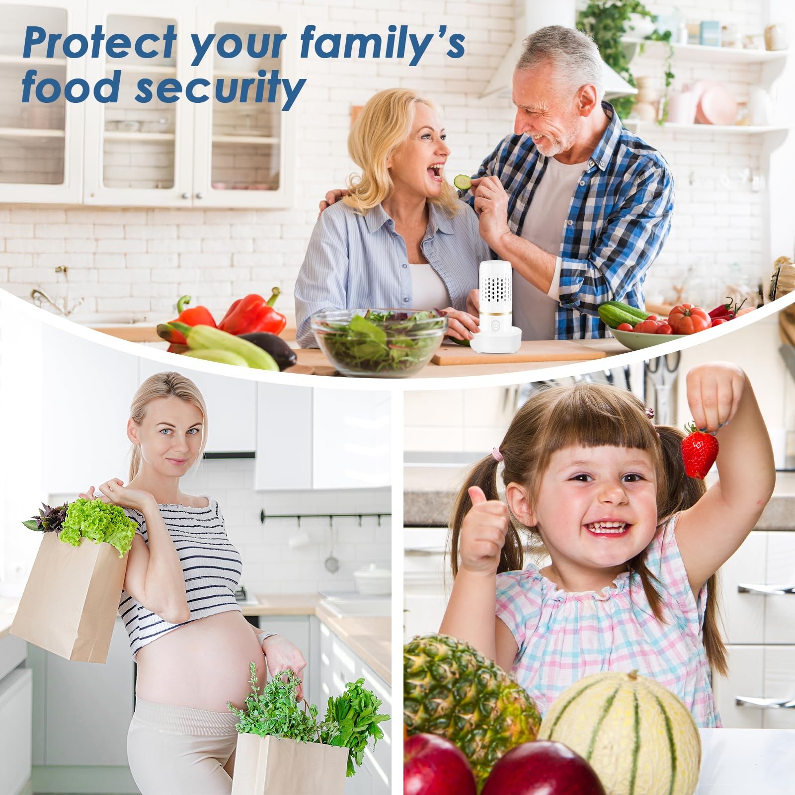 Cudinham Fruit Vegetable Purifier OH-ion Cleaning Grains Rice Meat Seafood White