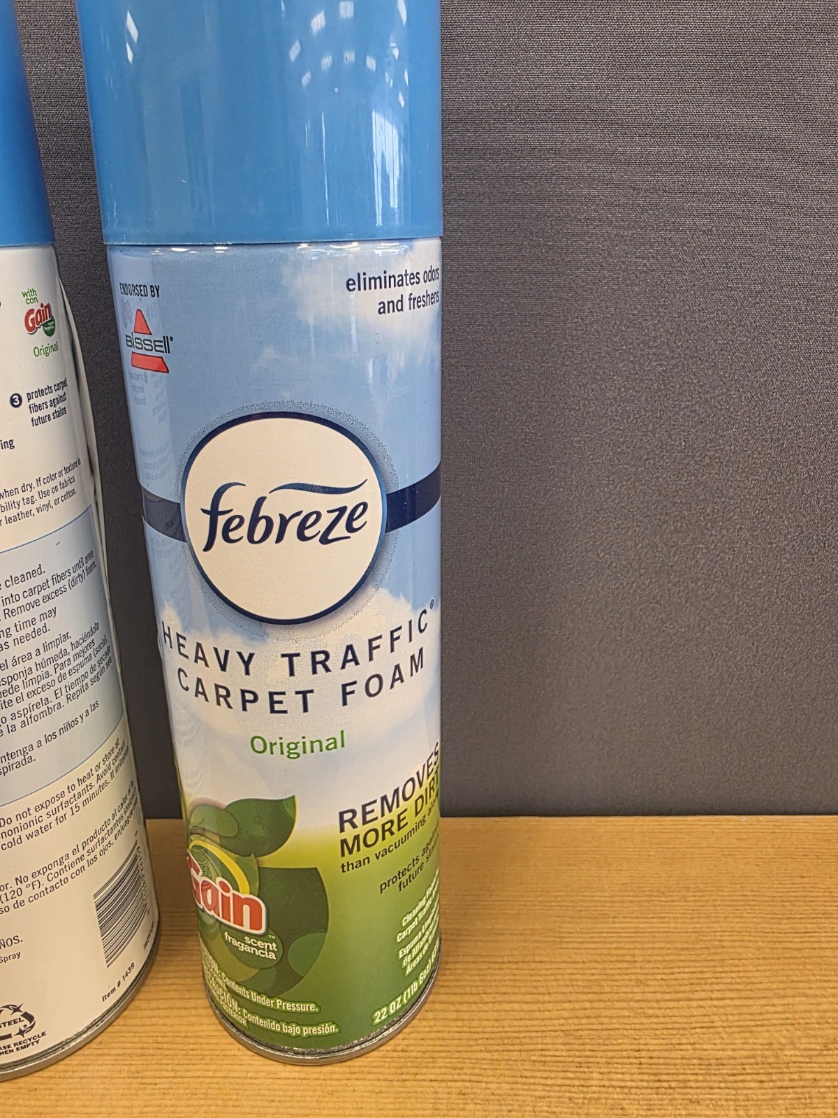 2 Febreze Heavy Traffic Carpet Cleaner Foam Eliminate Odor Stain Gain Scent 22oz