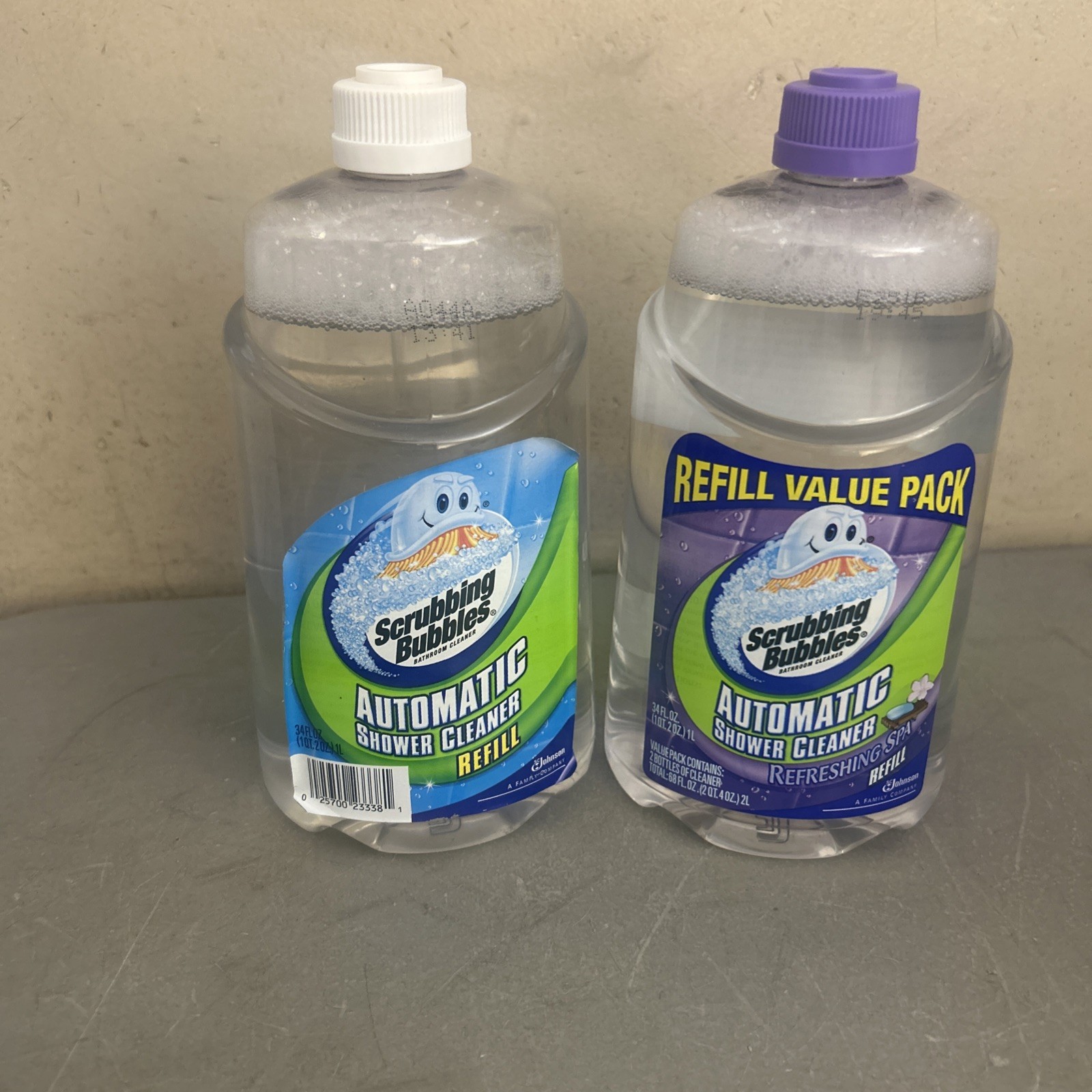 (2) Scrubbing Bubbles Automatic Shower Cleaner Refills 34 oz Each