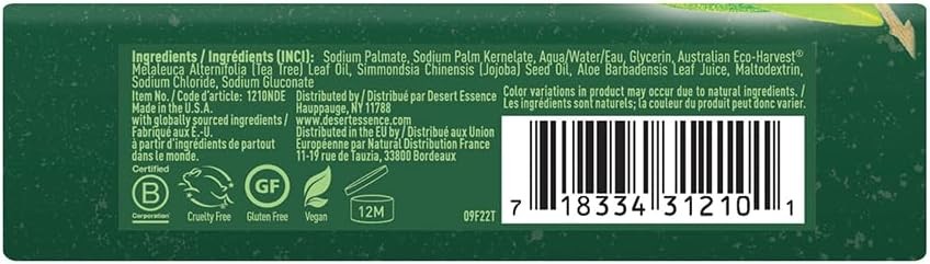 Tea Tree Therapy Cleansing Bar Soap – 5 Ounce – Therapeutic Skincare – All Skin