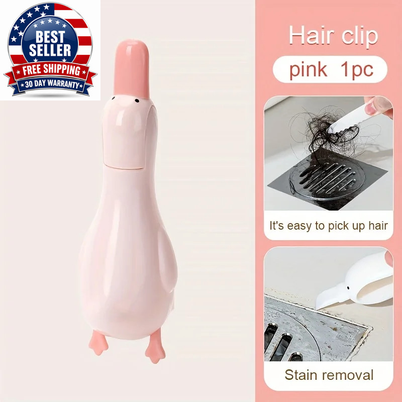 2-In-1 Cute Duck Shaped Double-Head Design Cleaning Clip Dust Stain Removal Shov