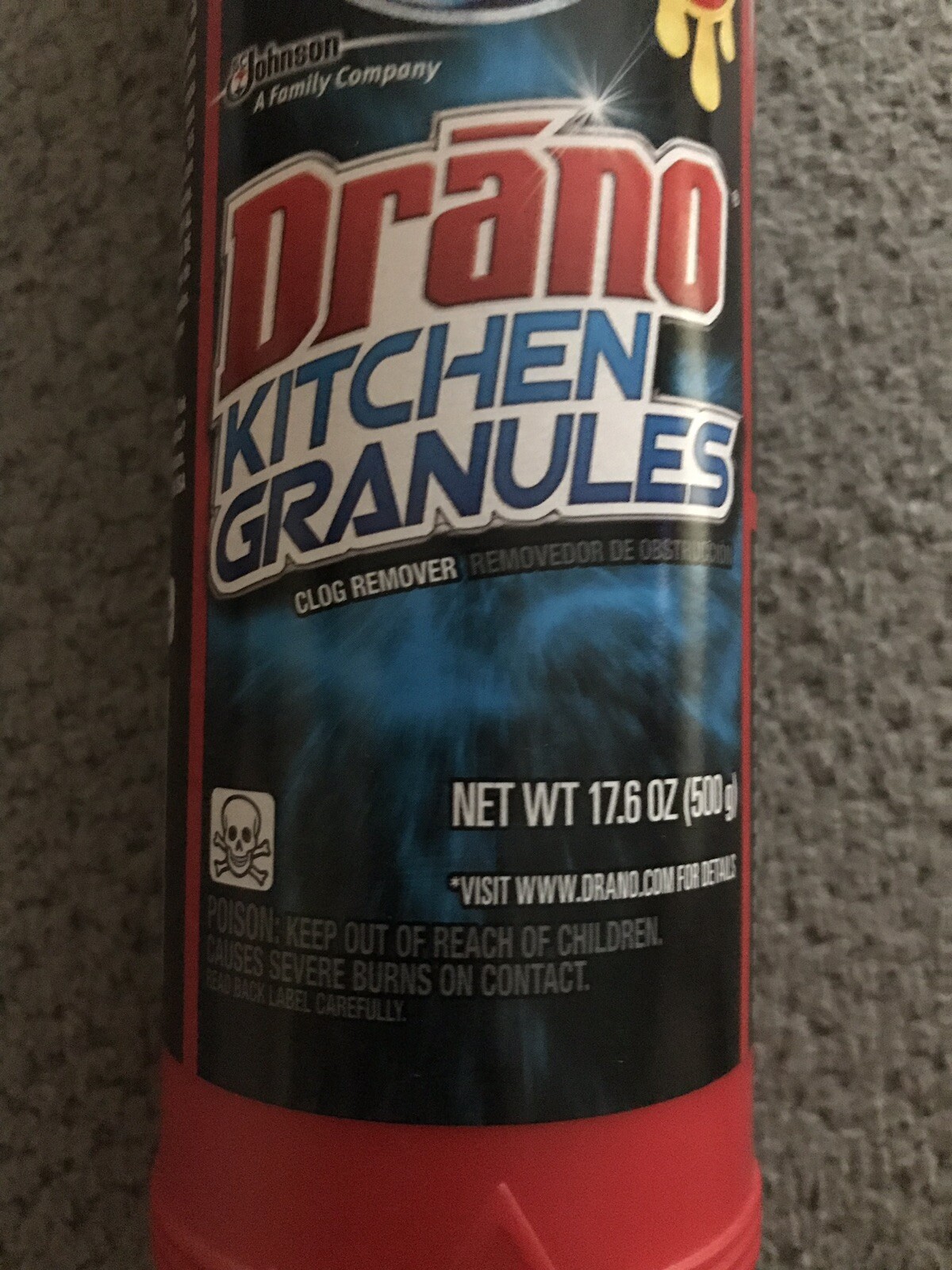 Drano Kitchen Granules Clog Remover Crystals Melts Grease 17.6 oz New