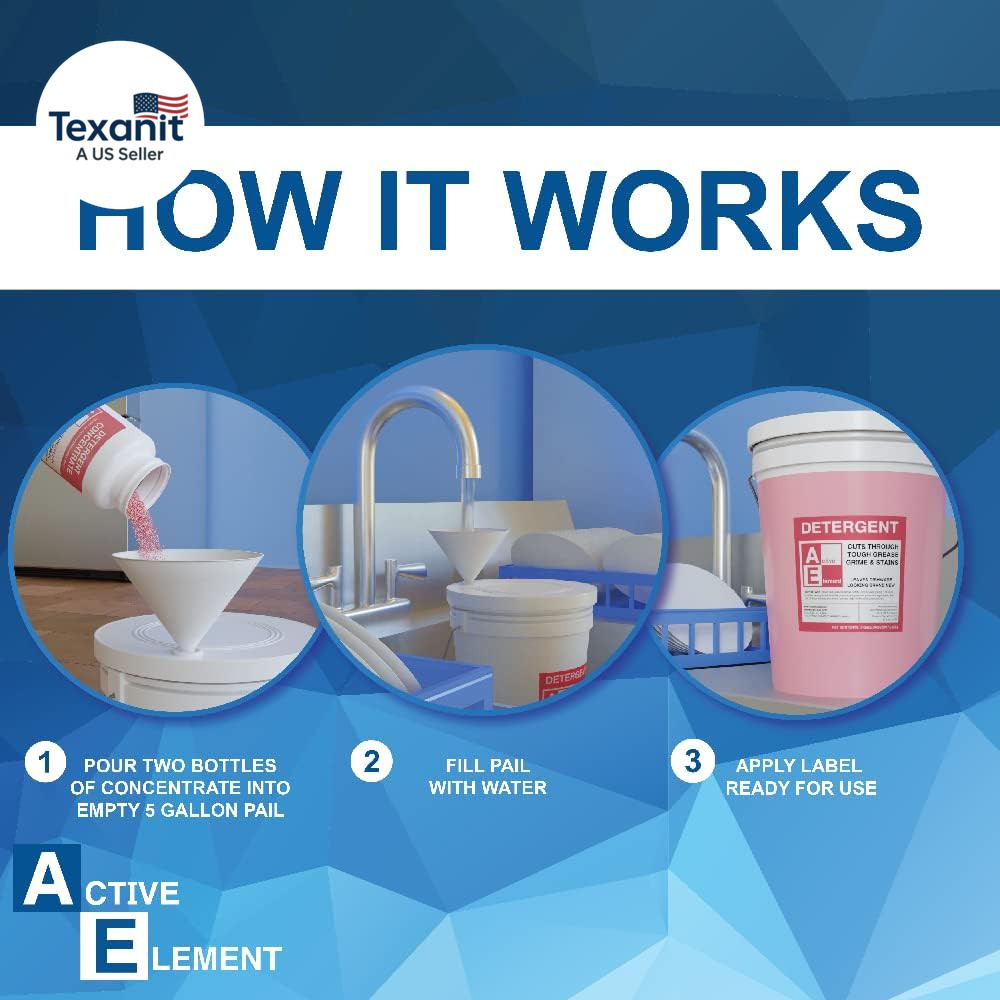 Commercial Dishwasher Detergent – Makes One 5 Gallon Pail – Industrial Dish Dete