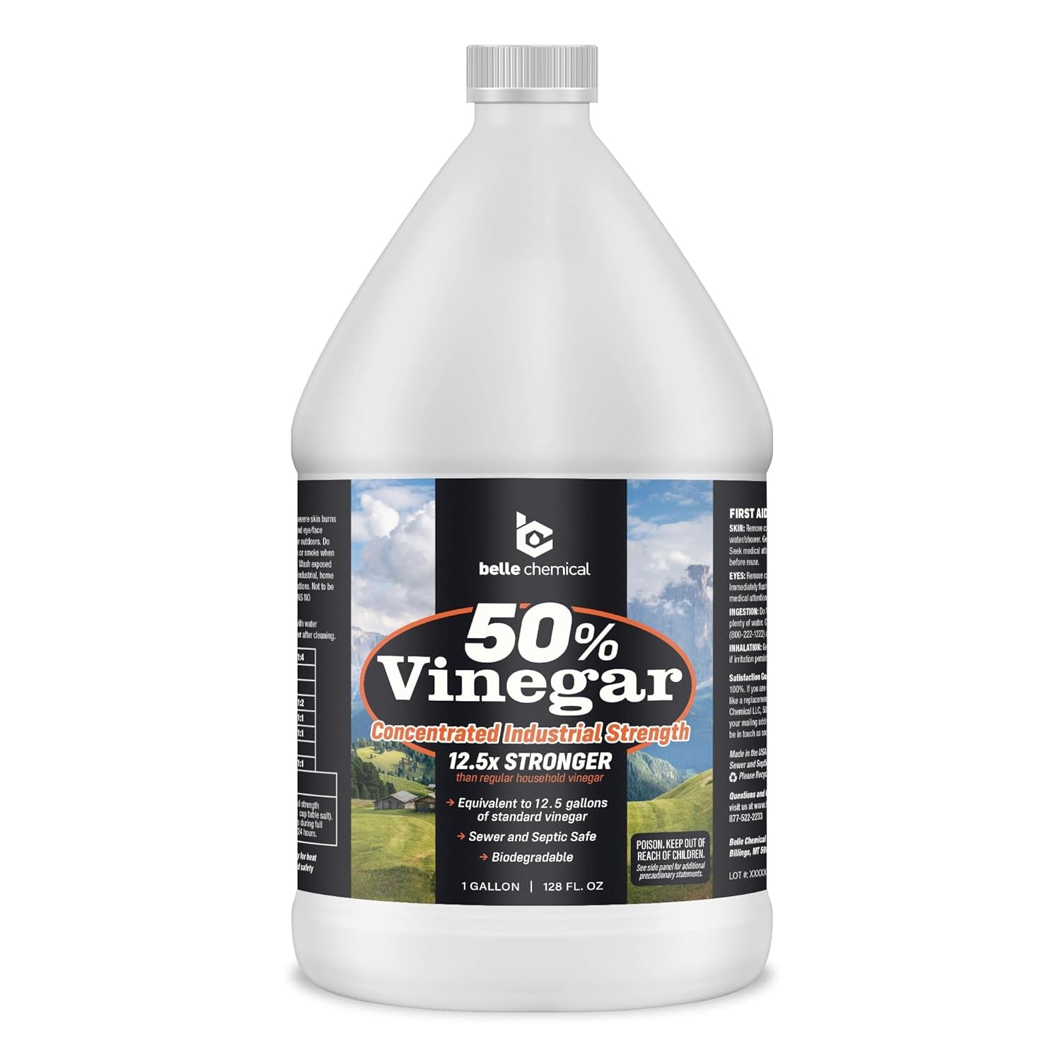 50% Pure Concentrated Vinegar for Cleaning Household and Outdoor Use