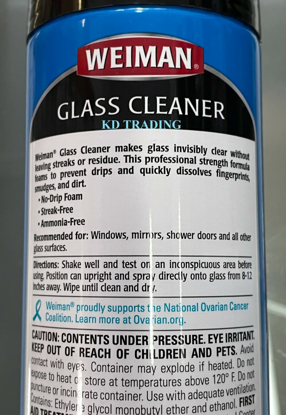 (2-Pk) WEIMAN Window Mirror Shower GLASS CLEANER Streak-Free Shine NO-DRIP FOAM