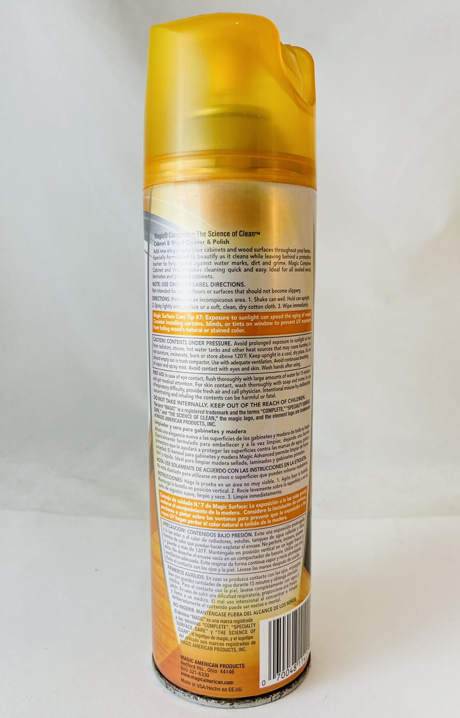 Magic Complete Cabinet & Wood Cleaner Polish Original Formula Aerosol Spray 17Oz