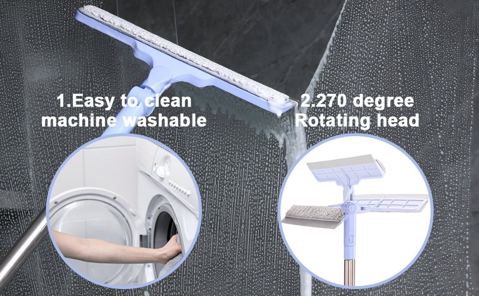 Shower Squeegee for Glass Doors, Cleaning Tile Wall,Car,Windshield Squeegee with