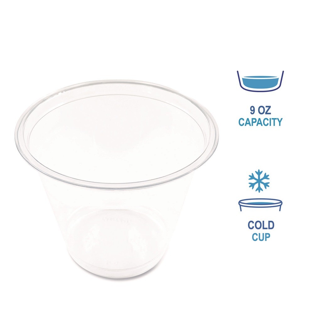Boardwalk PET9SPK 9 oz. Plastic PET Cups – Clear (50/Pack) New