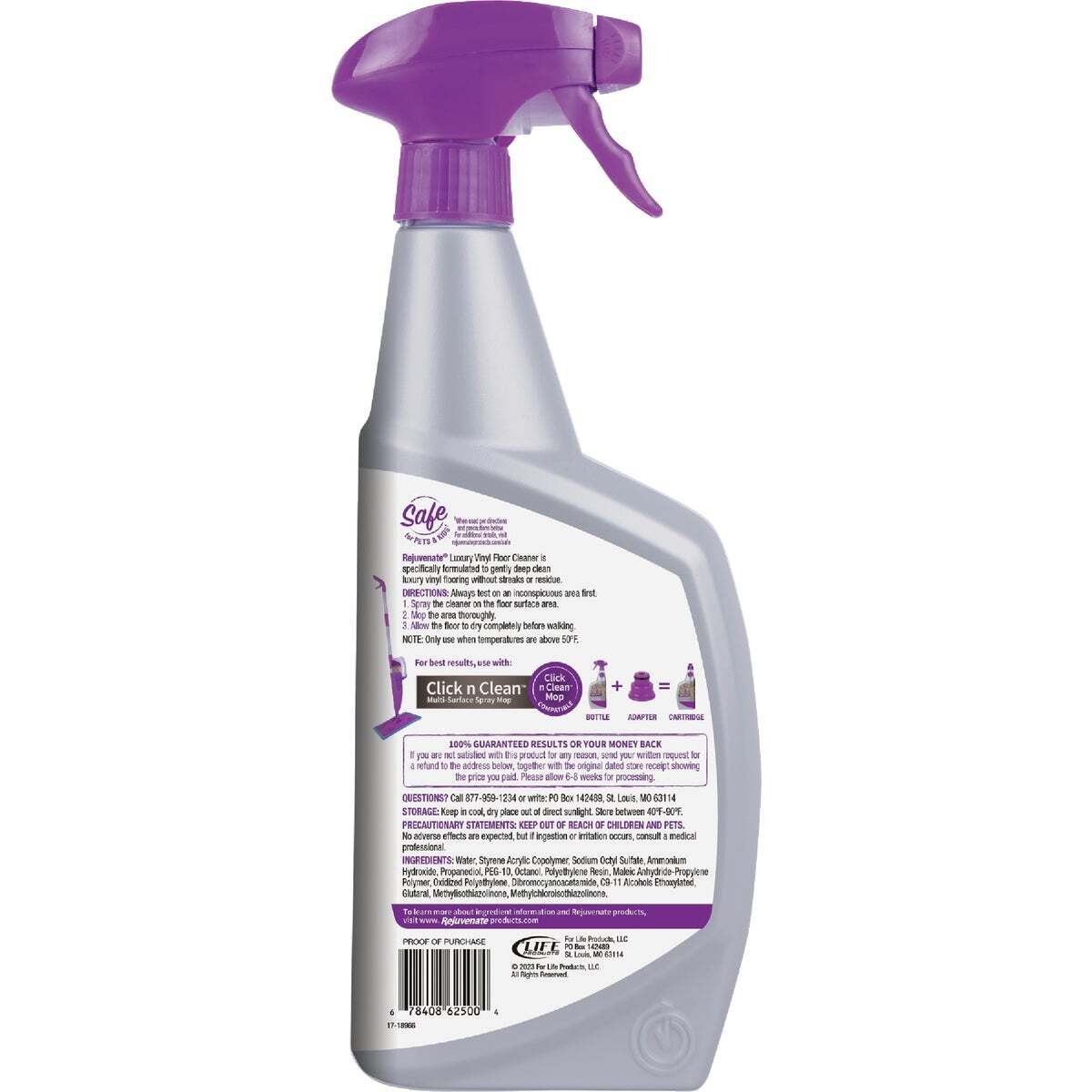 Rejuvenate RJ32LVFC Luxury Vinyl Floor Cleaner Liquid 32 oz