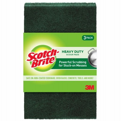 Heavy Duty Scour Pad, 6 x 3.8 In., 3-Pk. – 223-10