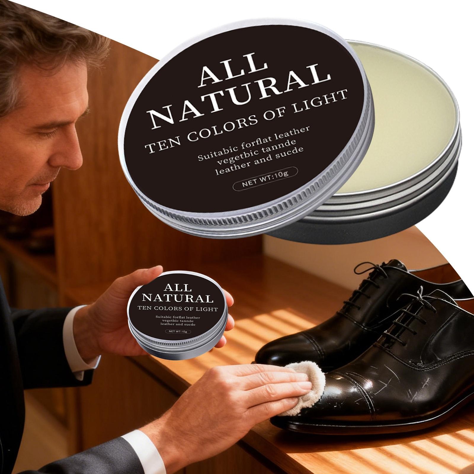 Car Leather Cleaning & Care Cream Mink Oil Polish Conditioner for Seats & Sofa