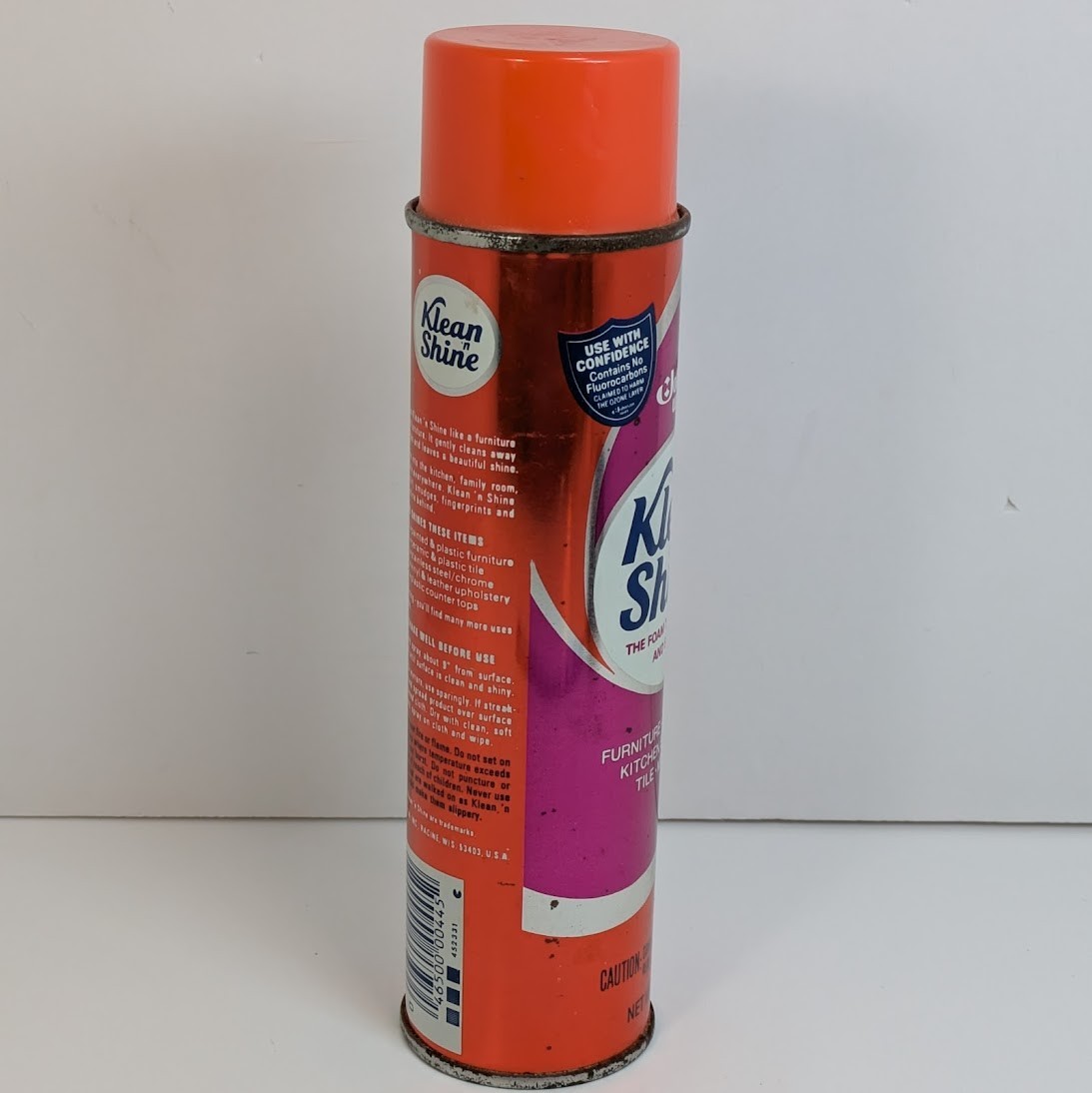 Johnson Wax Klean N Shine Foam Cleaner 1980 Spray Can – 90% Full – Vintage