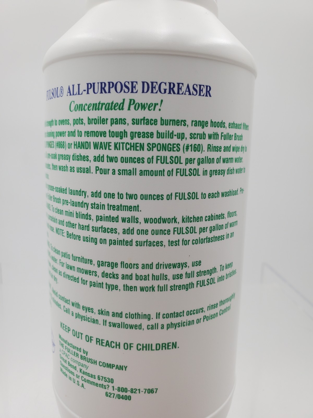 HTF Fuller Fulsol All Purpose Degreaser 32 oz Dissolves Grease Grime