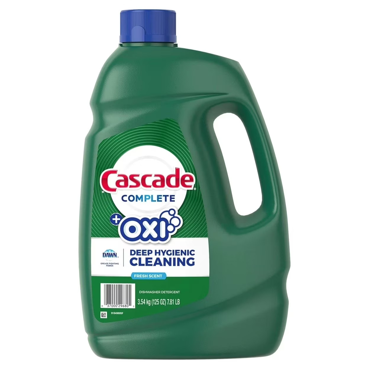 Cascade Complete Gel + Oxi Dishwasher Detergent 125 oz Powerful Cleaning