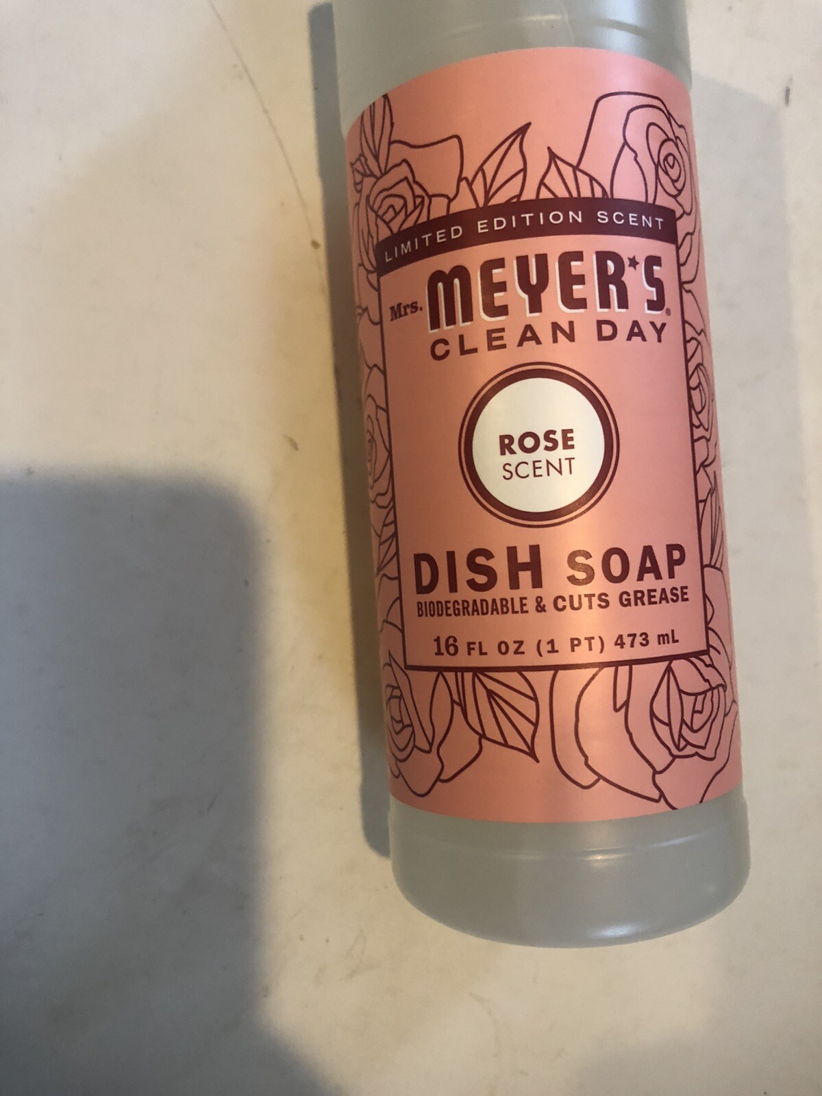 Mrs. Myer’s Clean Day Rose Scent Dish Soap Mom Gift Limited Ed Cuts Grease