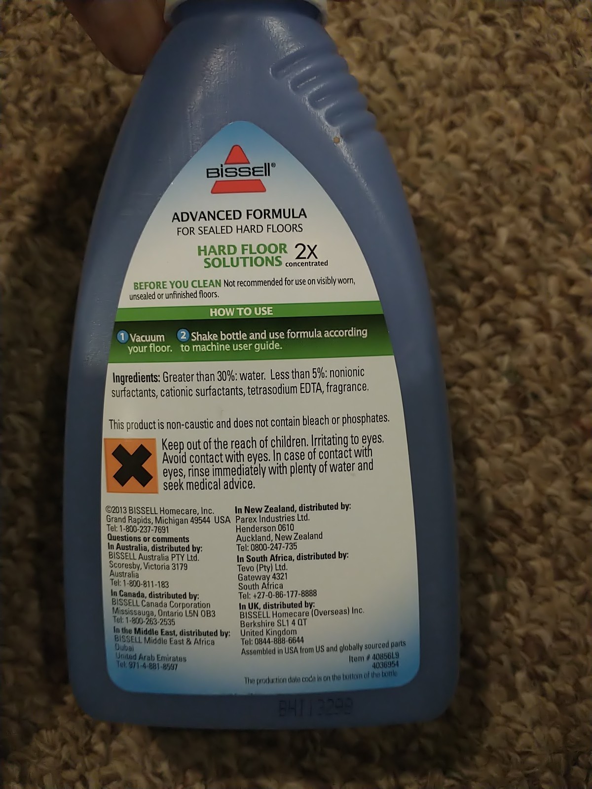 Bissell Advanced Formula Hard Wood Floor Solutions 2X Concentrated 8oz