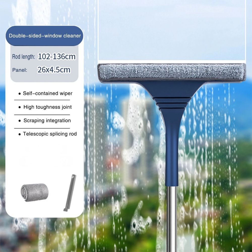Household Window Glass Cleaner Scraper Anti-Slip Soft Rubber Cleaning Tool