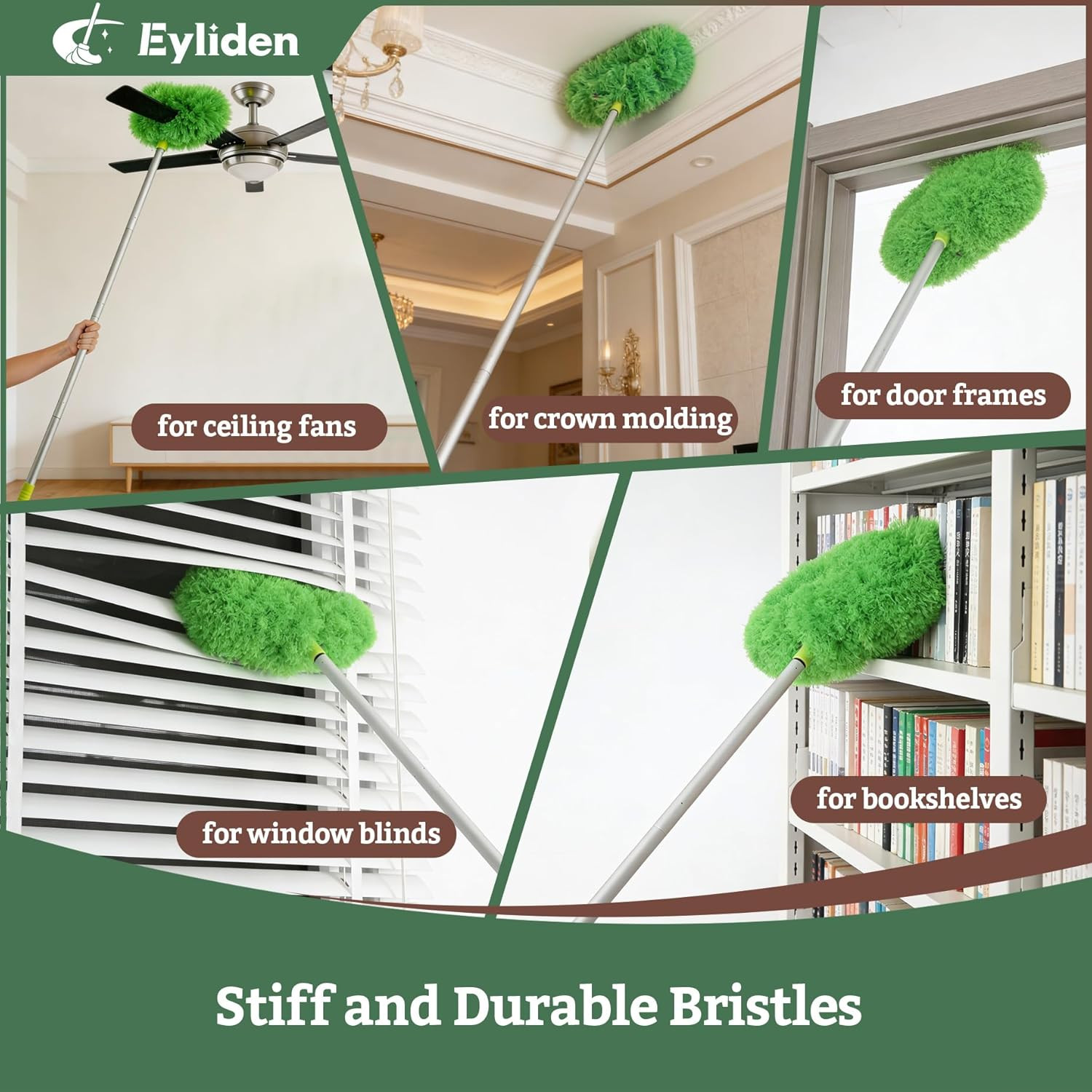68″ Adjustable Ceiling Fan Duster – 360° Dual-Sided Microfiber, 0.75 Lbs Ultra-L