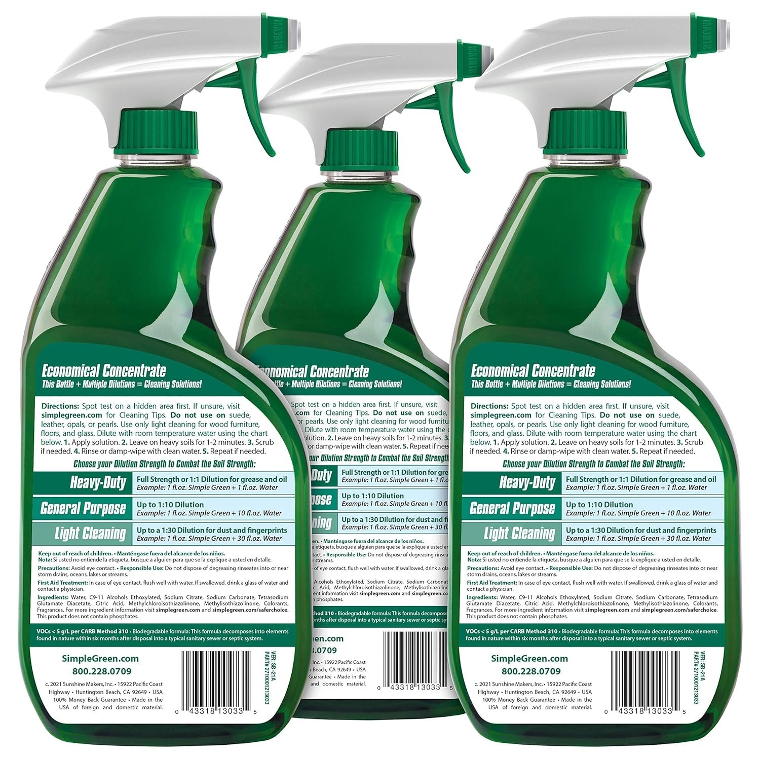 Eco-Friendly All-Purpose Cleaner – Simple Green 32 Oz – Non-Toxic, Pack of 3