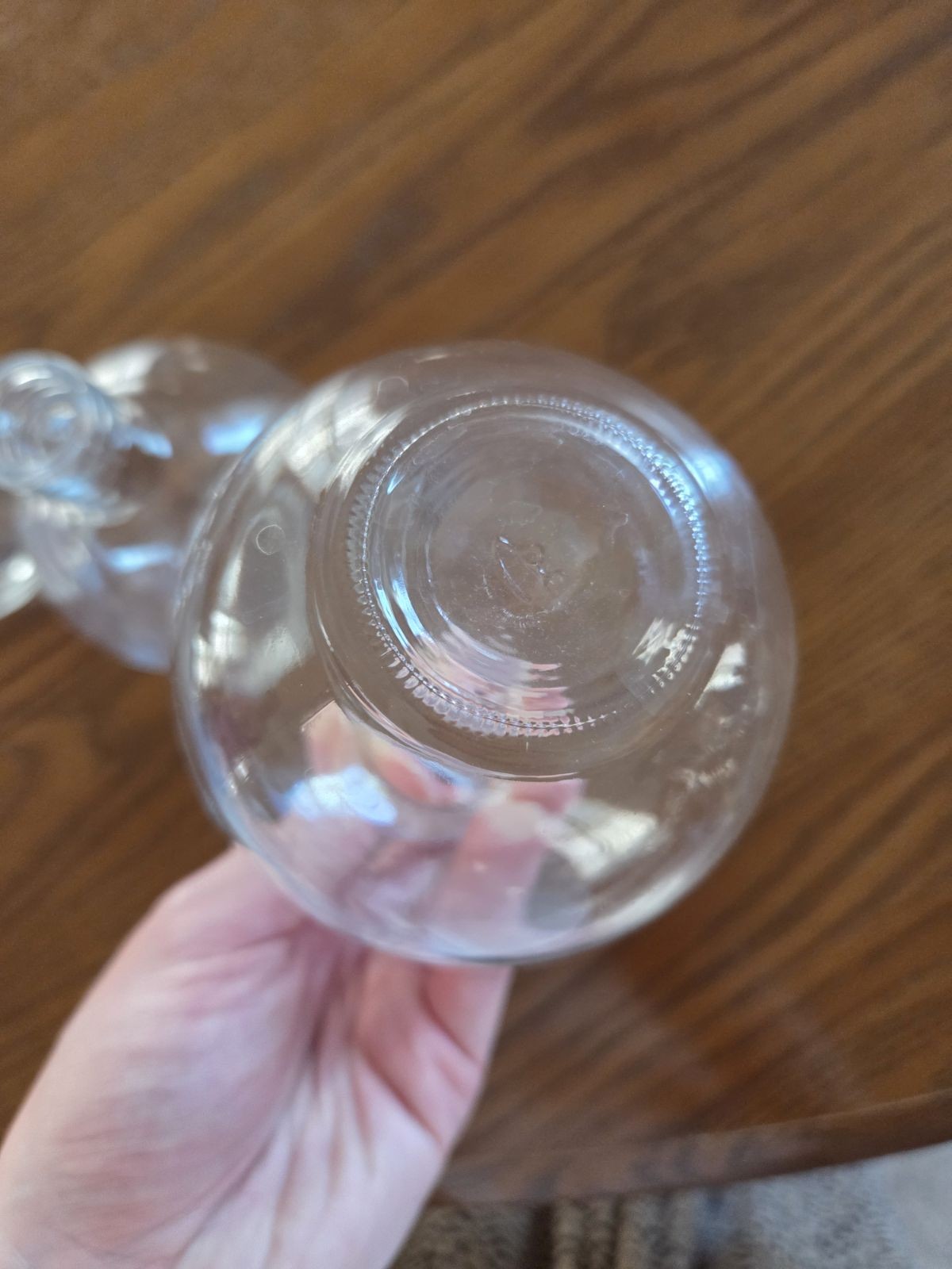 LOT OF 3 Round Recycled Glass Spray Cleaner Bottle by Rail19 no spray nozzles