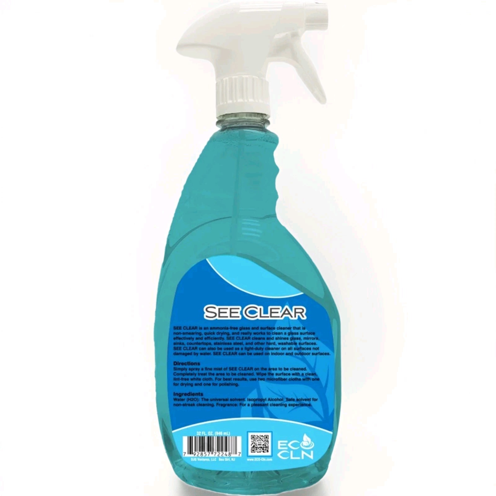 See Clear Non Toxic Amnoina Free Glass And Window Cleaner 32oz. 2 Pack