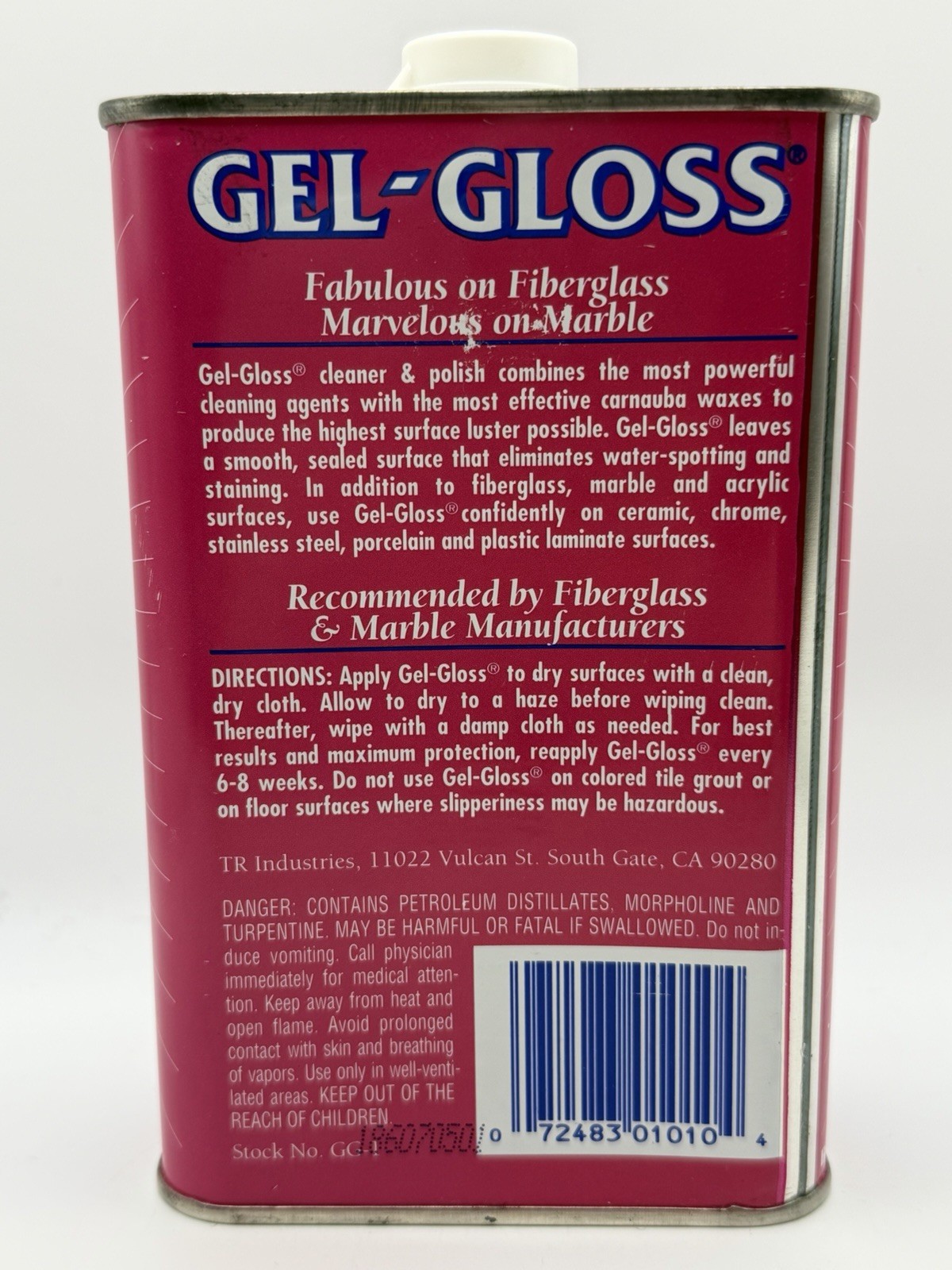 Gel Gloss Original Formula Cleaner And Polish 16 oz. Fiberglass & More New