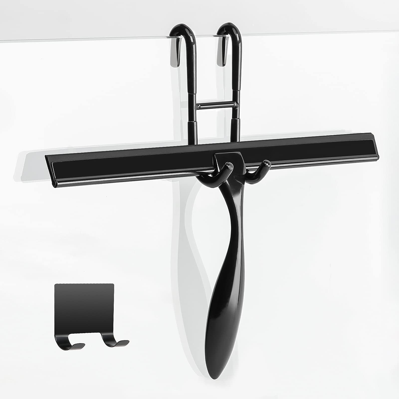 12″ Shower Squeegee Set with Hooks – Ideal for Glass Doors, Mirrors & Windows