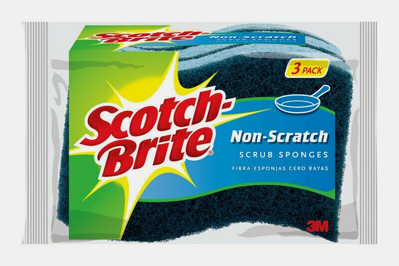 Scotch-Brite Non-Scratch SCRUB SPONGES 3 ct Multi-Purpose Absorbent MP-3-8-D NEW