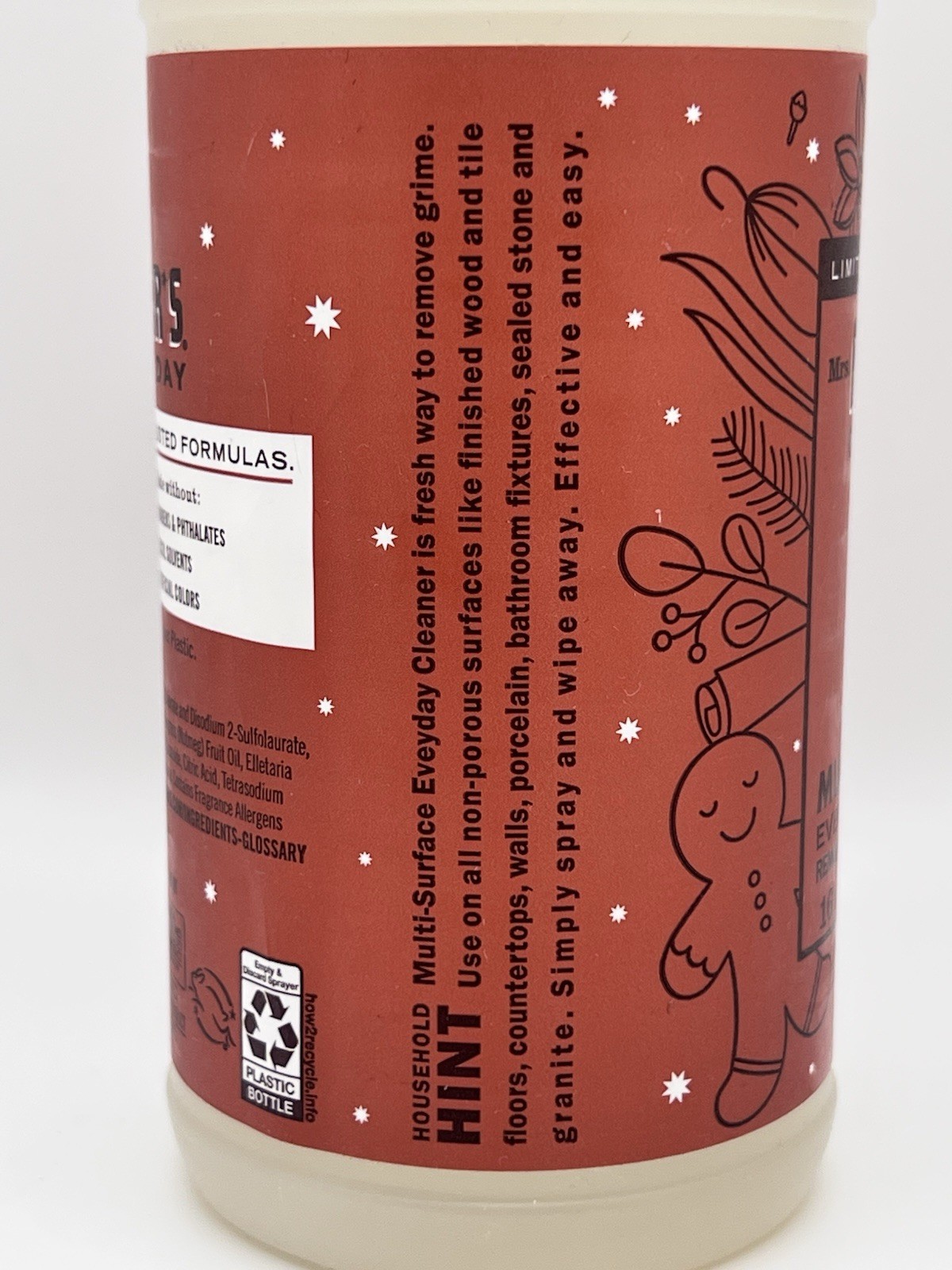 Mrs. Meyer’s Clean Day Gingerbread Multi-Surface Cleaner 16 oz Limited Edition
