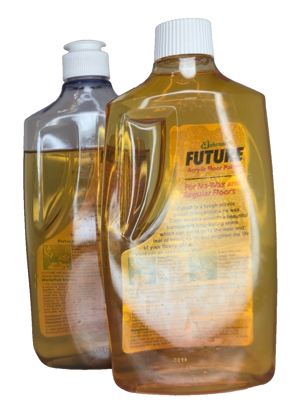 Lot Of 2 Future Premium Floor Finish Tough Acrylic Protection 16oz NOS Vintage