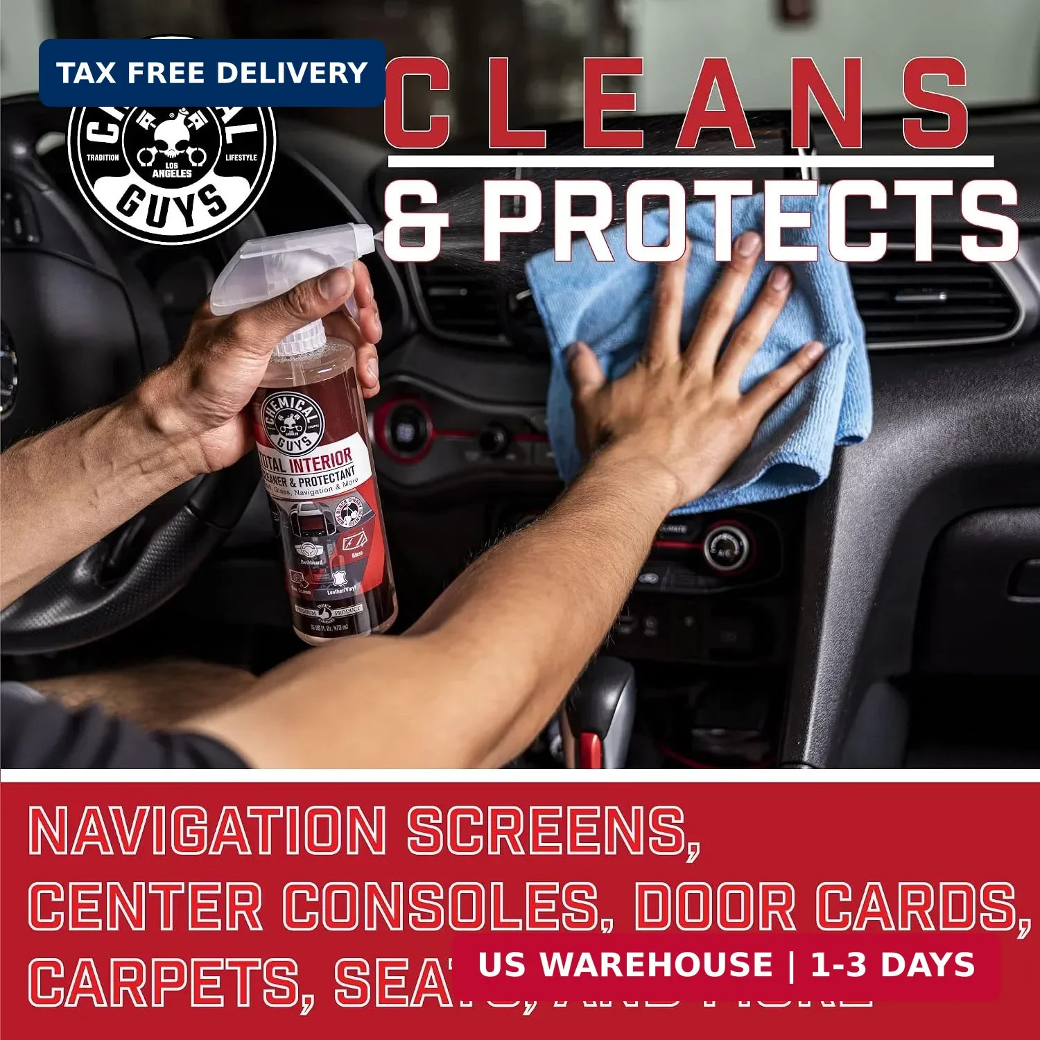 Chemical Guys, Total Interior Cleaner & Protectant, Black Cherry, 16 oz | Cleans
