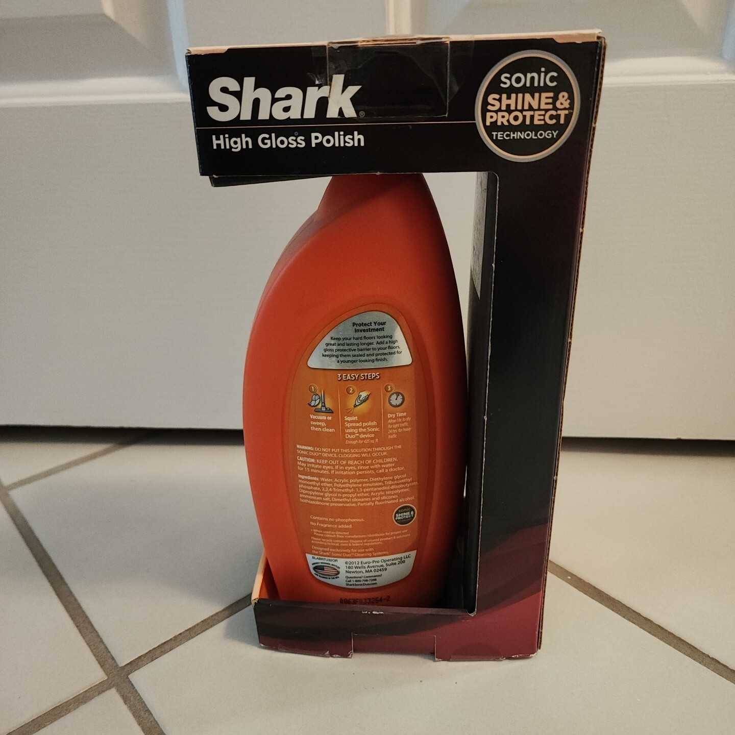 Shark Wood & Hard Floor Polish 28oz High Gloss Restores & Protects NIB w/Pad