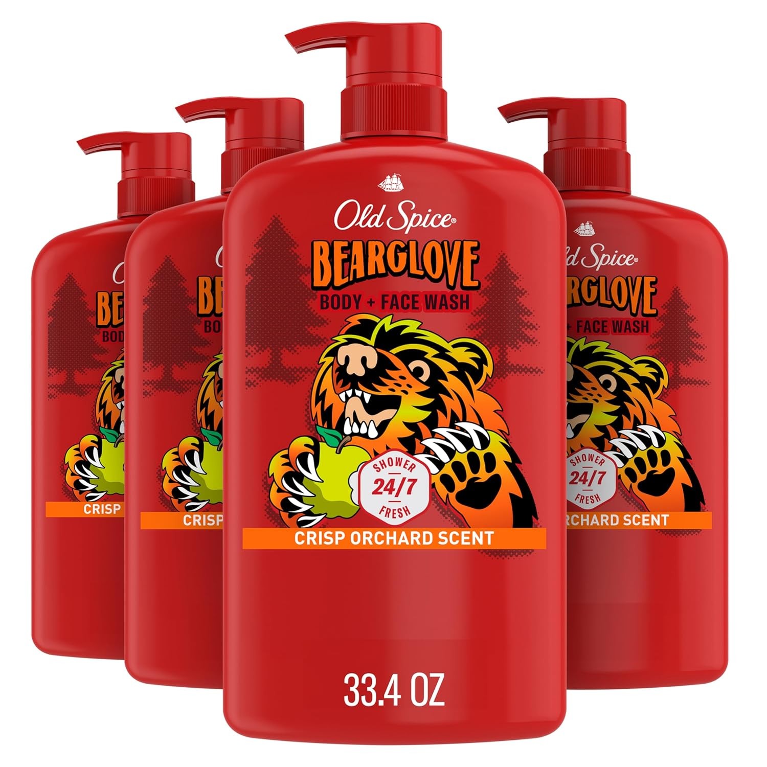 Old Spice Cleansing Body Wash for Men, 3X Defense, 24/7 Shower Fresh with Last