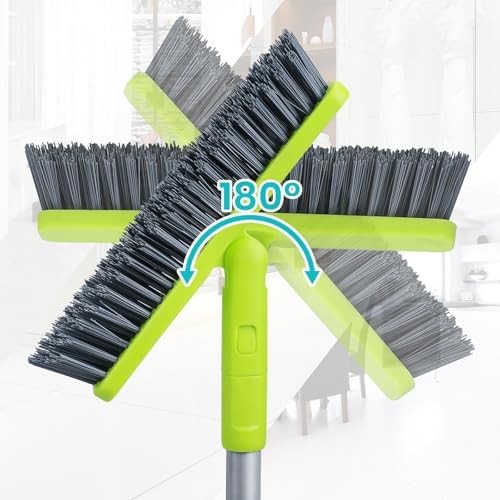 Grout Cleaner Brush with Long Handle, Floor Scrub Brush for Shower Tile, Bathroo
