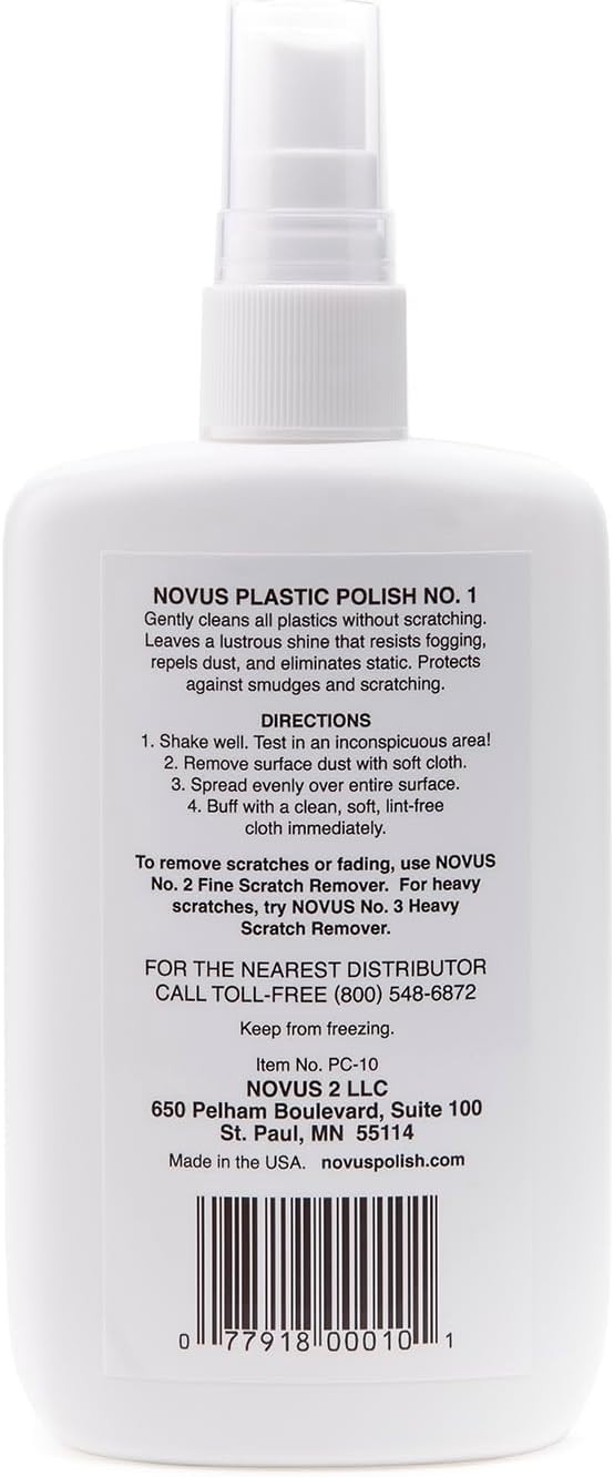 7020 Plastic Clean & Shine – 8 Oz Unscented Squeeze Bottle for Pristine Finish