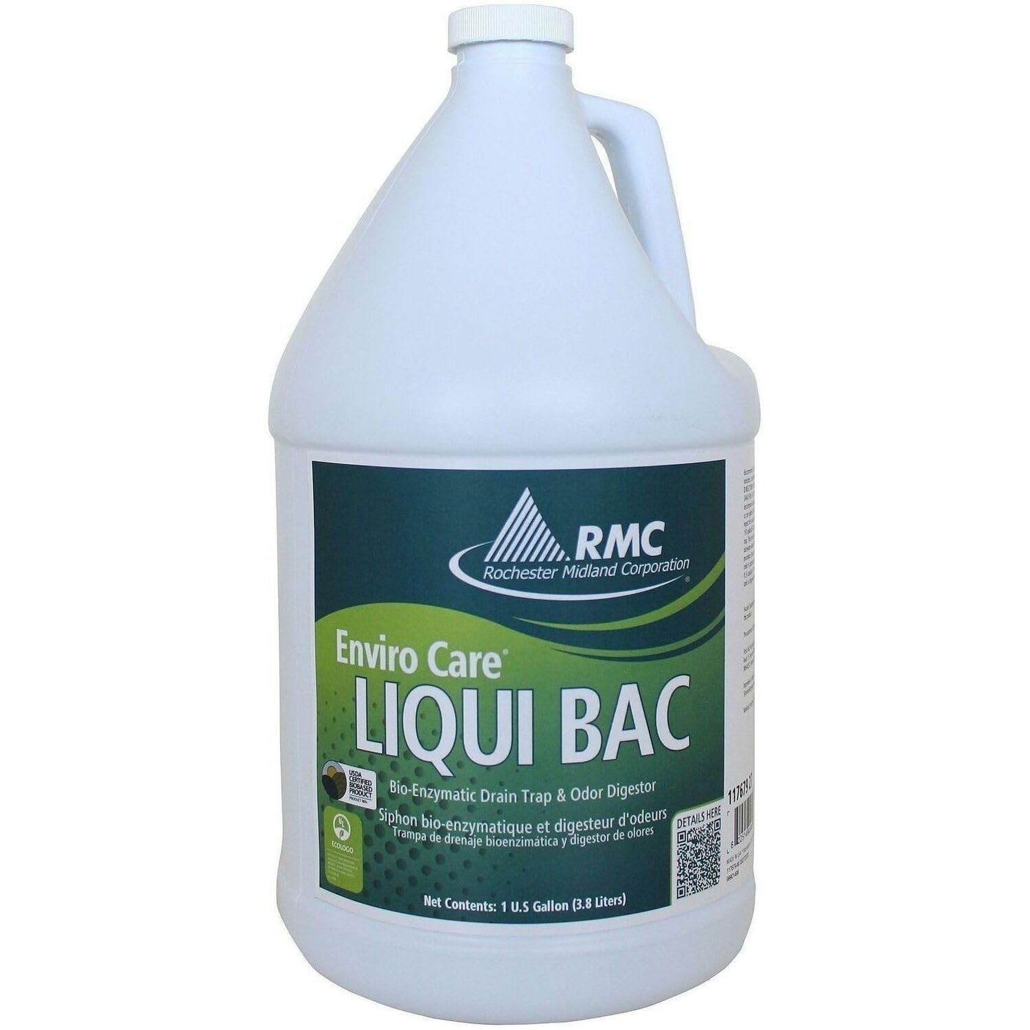 RMC Enviro Care Liqui Bac Cleaner, Bio-Enzyme Drain Trap & Odor Digestor, 1 g…