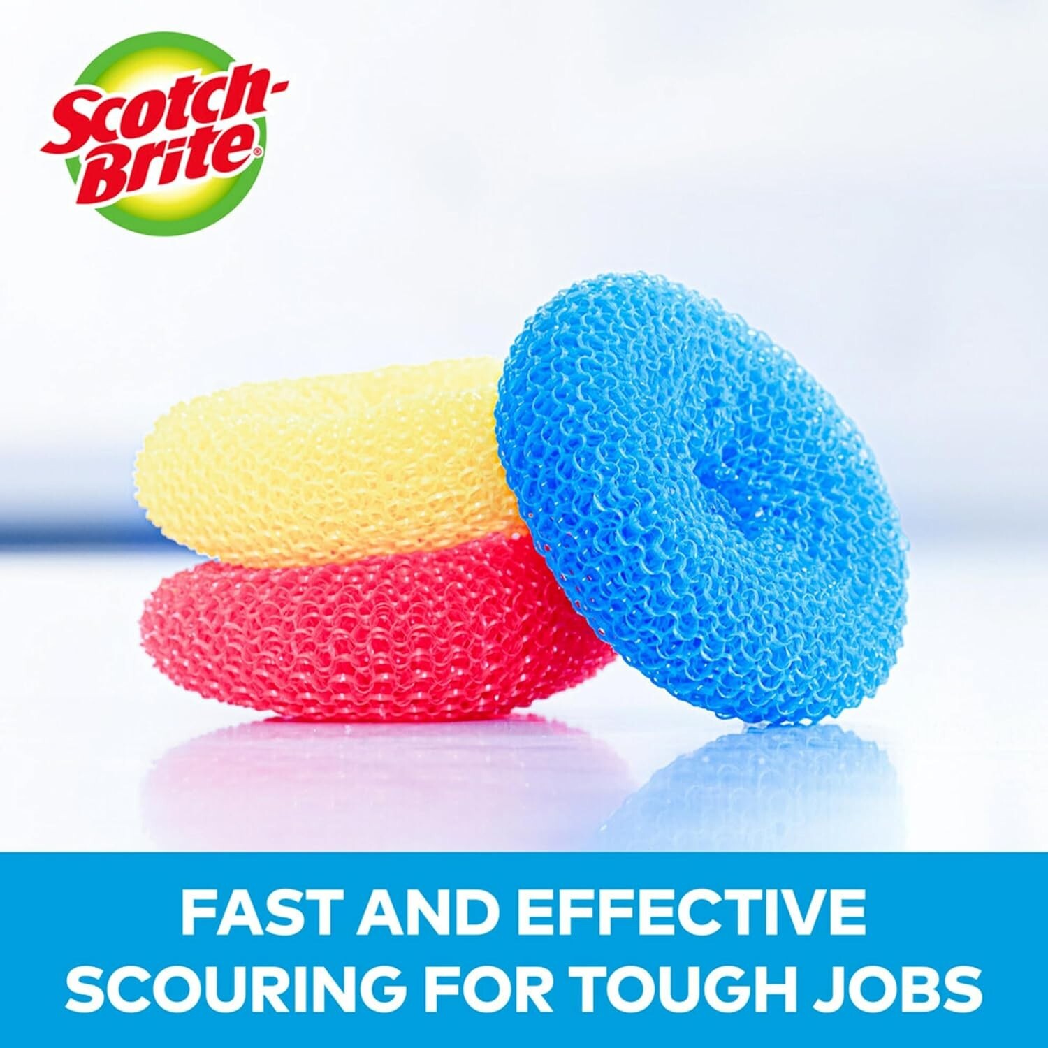 Scotch-Brite Non-Scratch Plastic 3 Scrubbing Pads Cleans Dishes Without Scratch