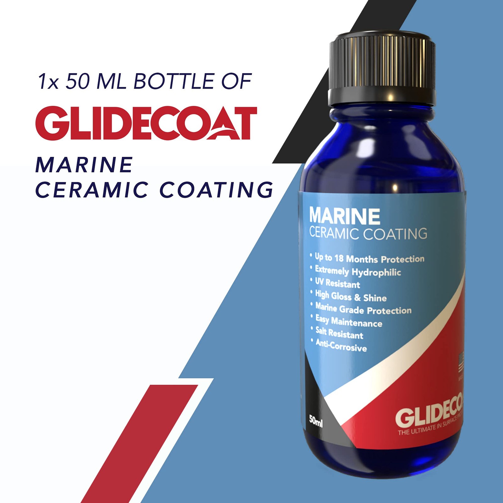 Marine Ceramic Coating – 50ml – UV Protection, Enhanced Gloss, Super Hydropho…